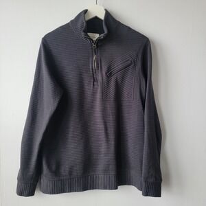 billy reid men's quilted half zip size S asymmetrical chest pocket